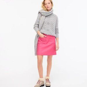 TALL patch pocket mini skirt in double-serge wool